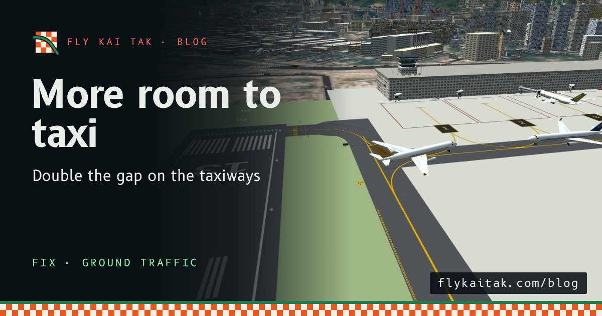 Two airliners taxiing along taxiway A beside the Runway 13 threshold, well apart, with the terminal stands behind.